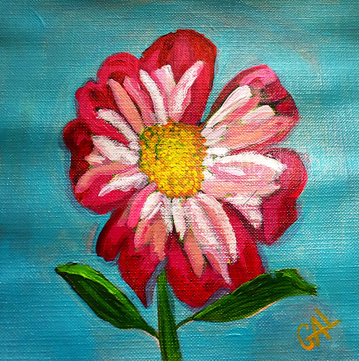 Dahlia - Original Acrylic Painting by Lisa Godin