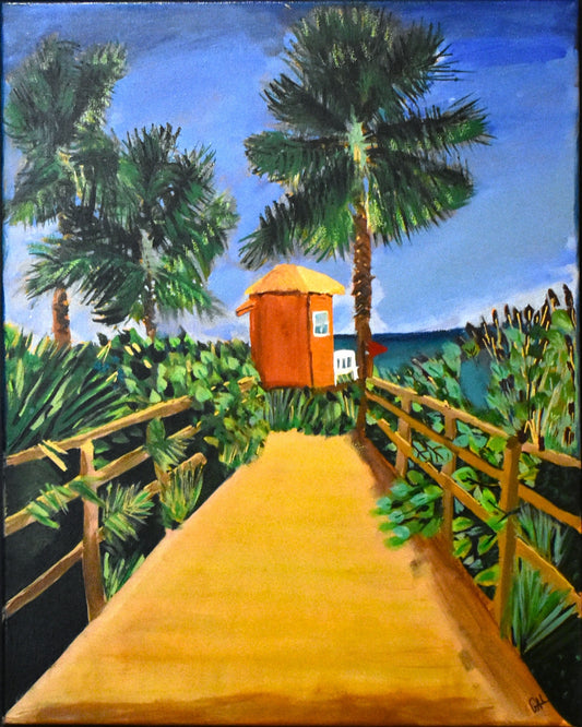 Dreaming of the Beach - Original Acrylic Painting by Lisa Godin