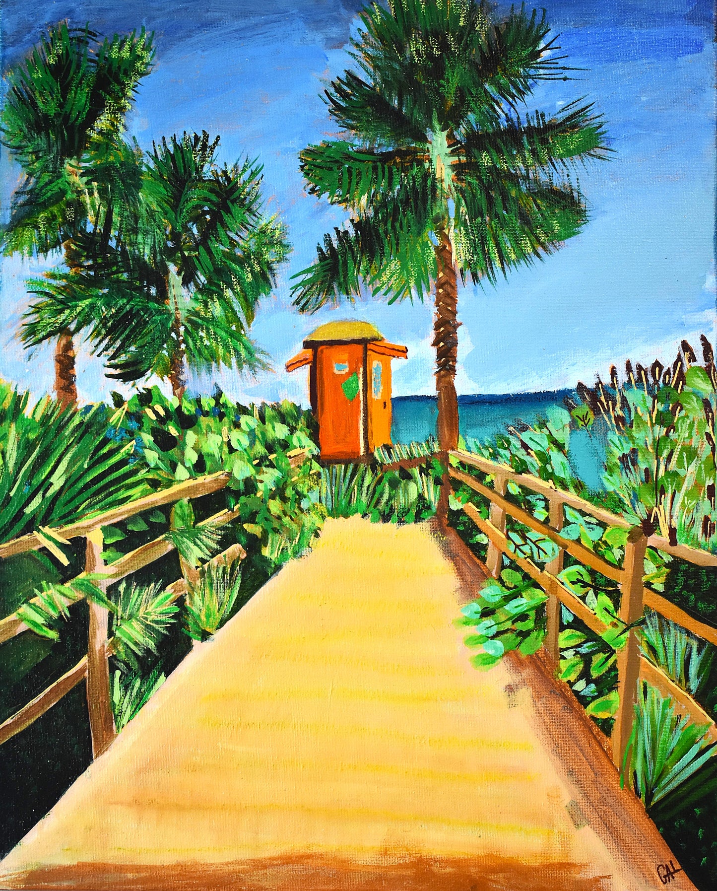 Dreaming of the Beach - Original Acrylic Painting by Lisa Godin