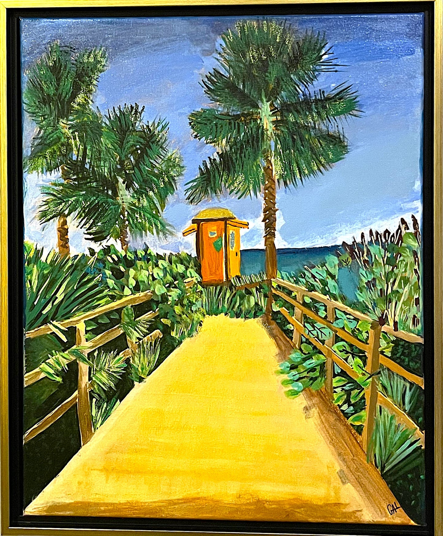 Dreaming of the Beach - Original Acrylic Painting by Lisa Godin