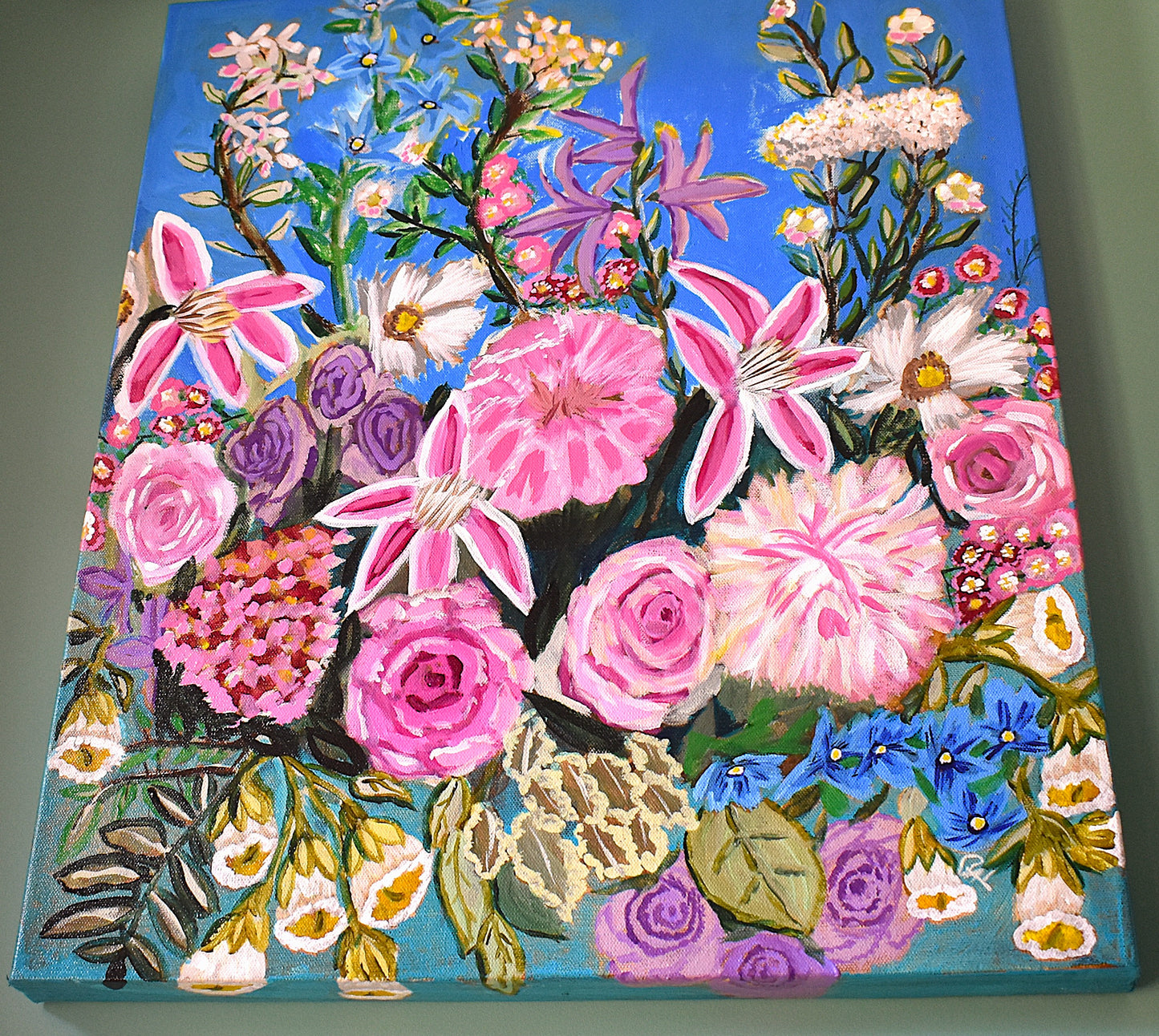 Emma's Wedding Blooms an Original Painting by Lisa Godin