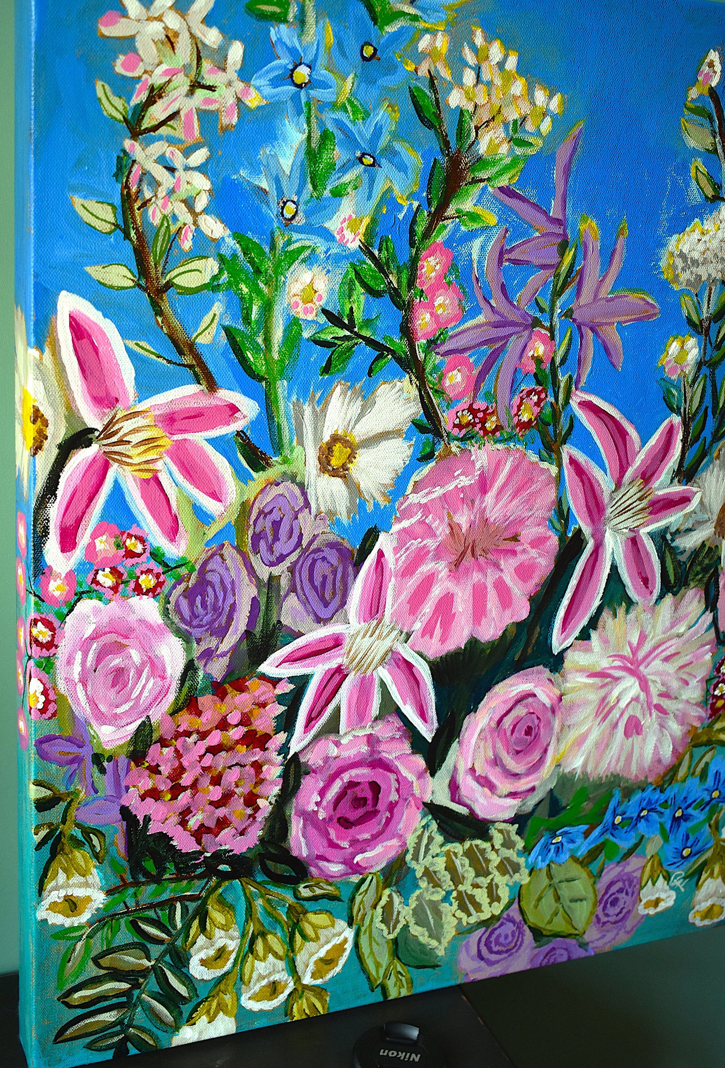 Emma's Wedding Blooms an Original Painting by Lisa Godin