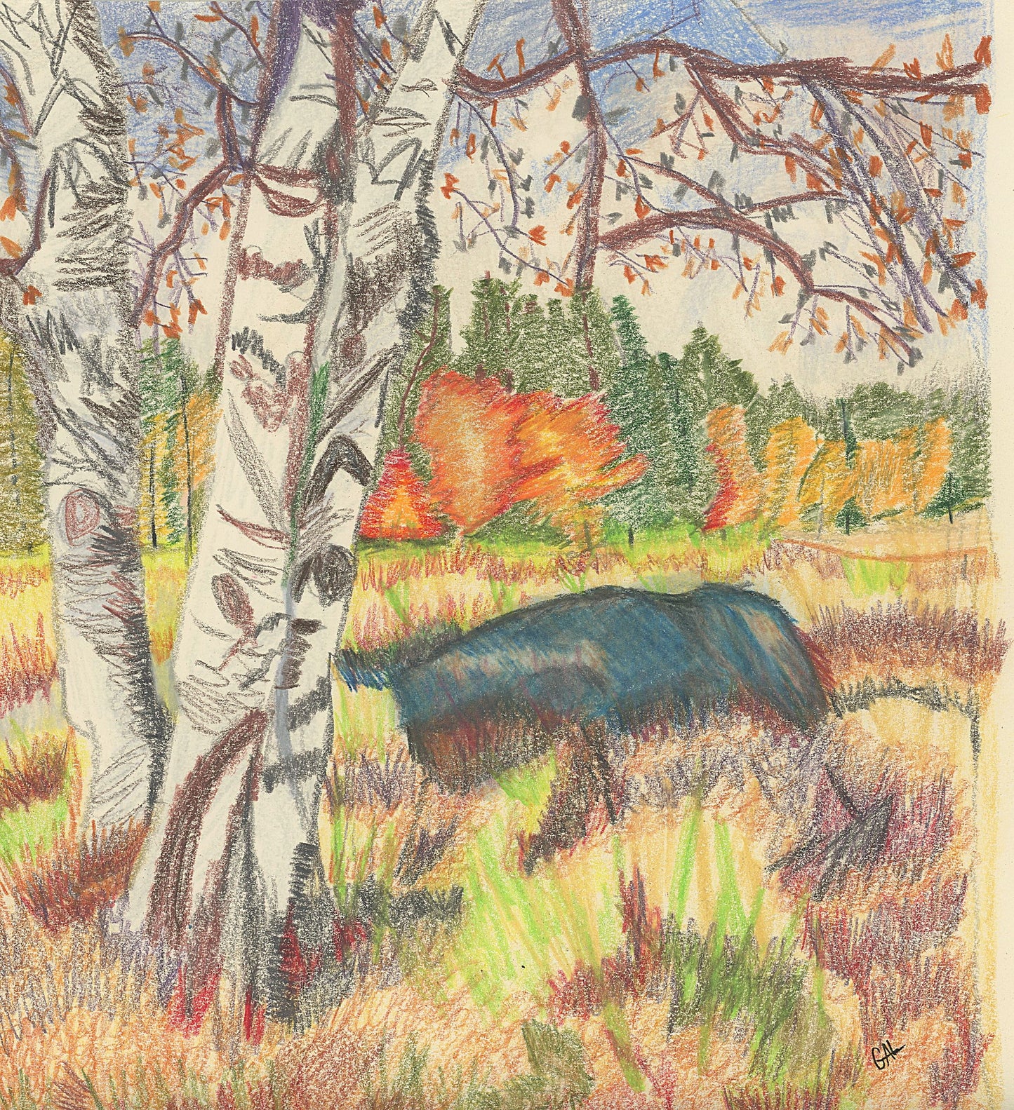 Fall Day an Original Painting by Lisa Godin