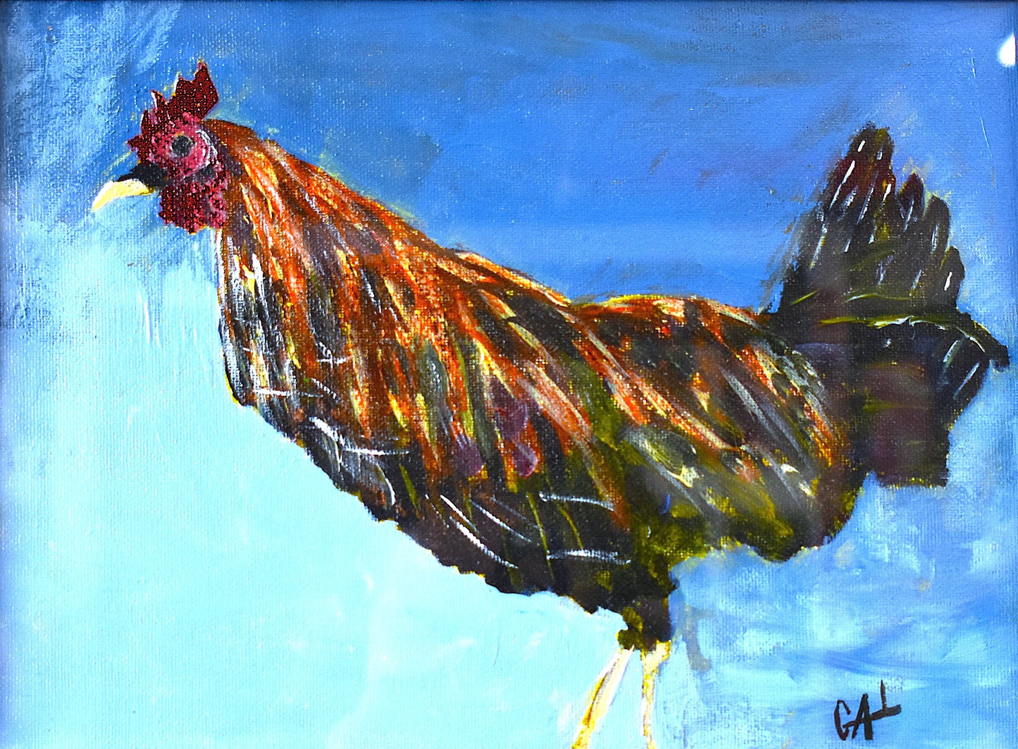 Feather Love - Original Acrylic and Oil Pastel by Lisa Godin