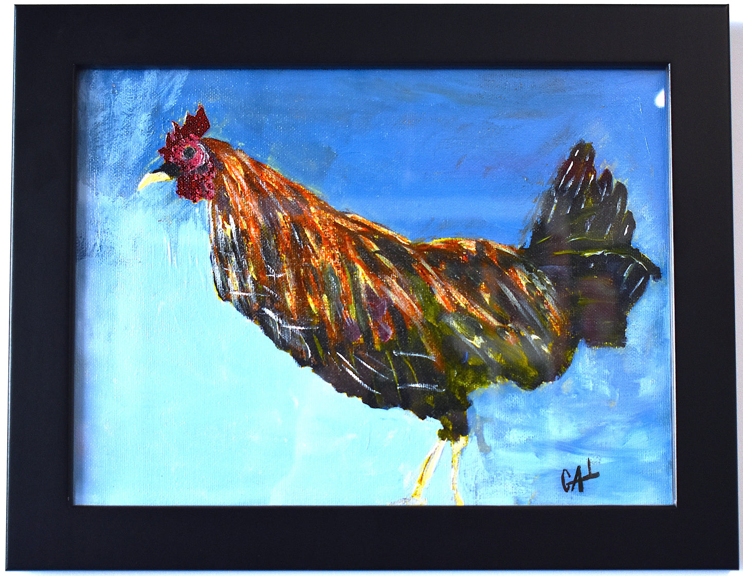 Feather Love - Original Acrylic and Oil Pastel by Lisa Godin