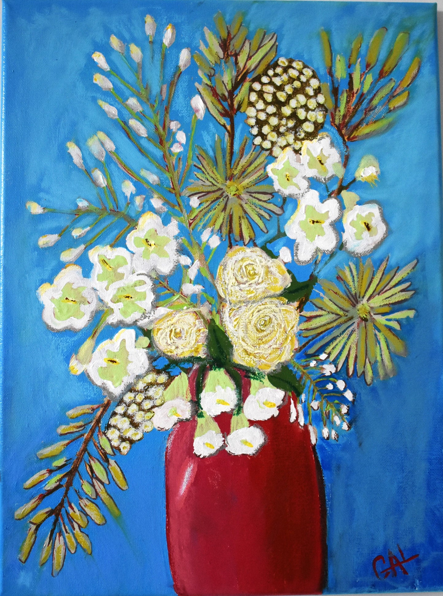 Fireworks Bouquet - Original Acrylic Painting by Lisa Godin