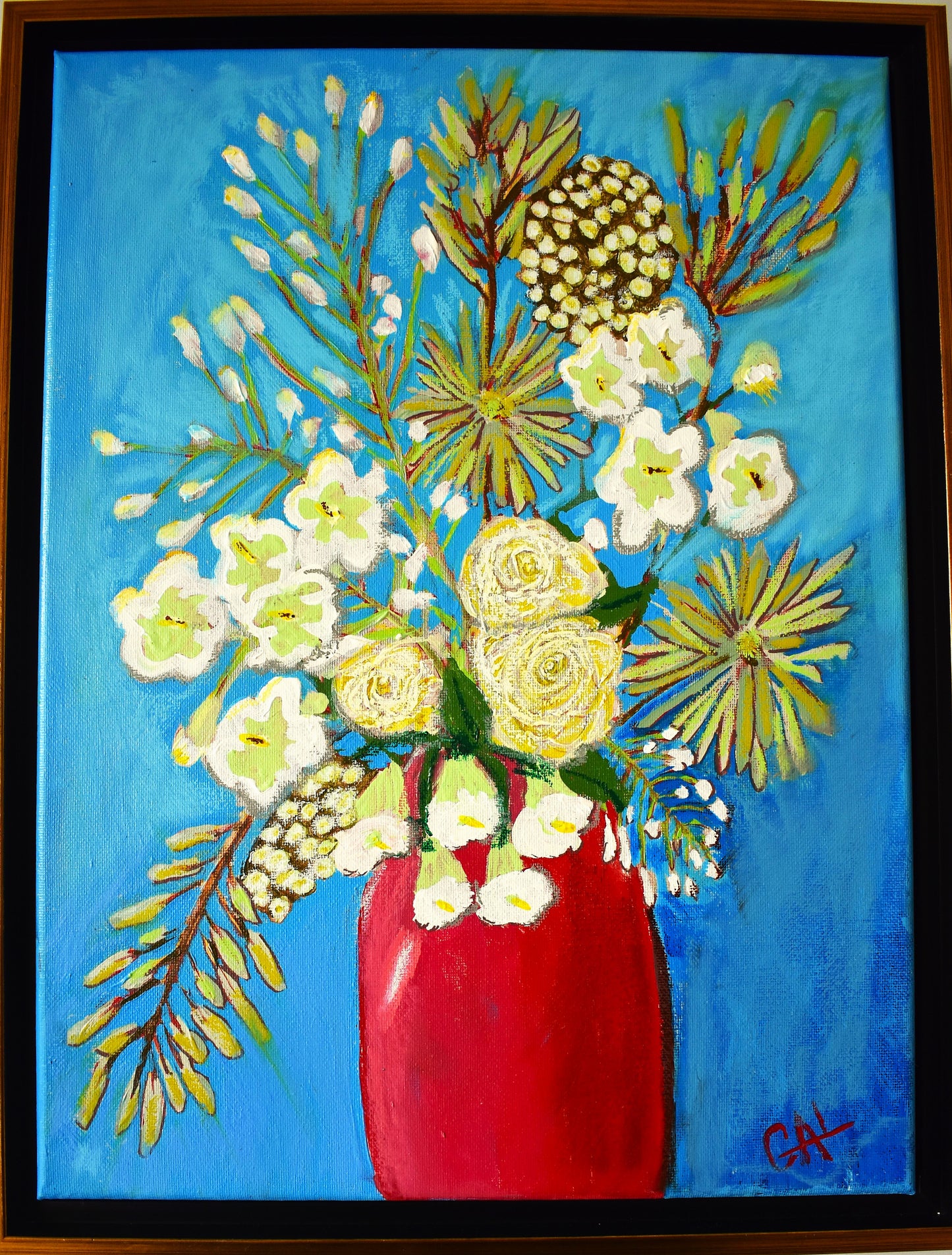 Fireworks Bouquet - Original Acrylic Painting by Lisa Godin