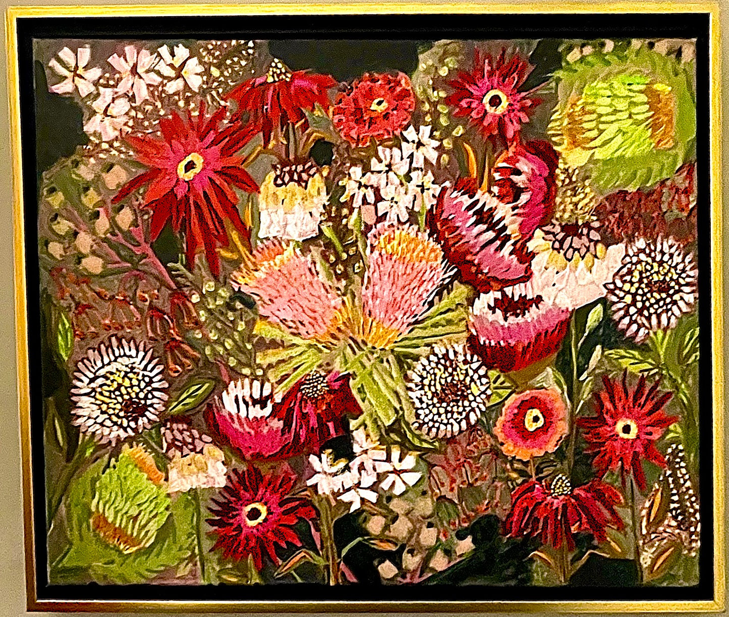 Floral Fireworks an Original Painting by Lisa Godin