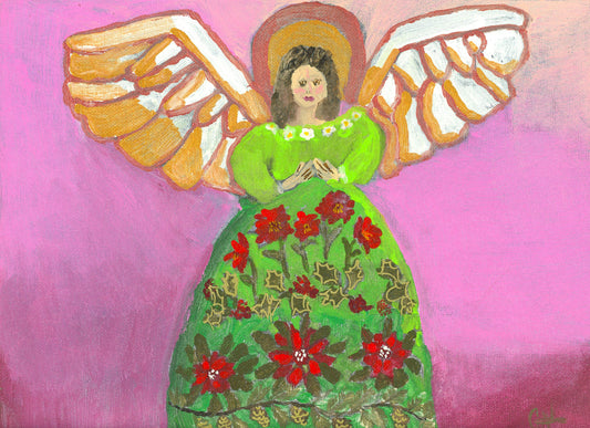 Folkart Angel an Original Painting by Lisa Godin