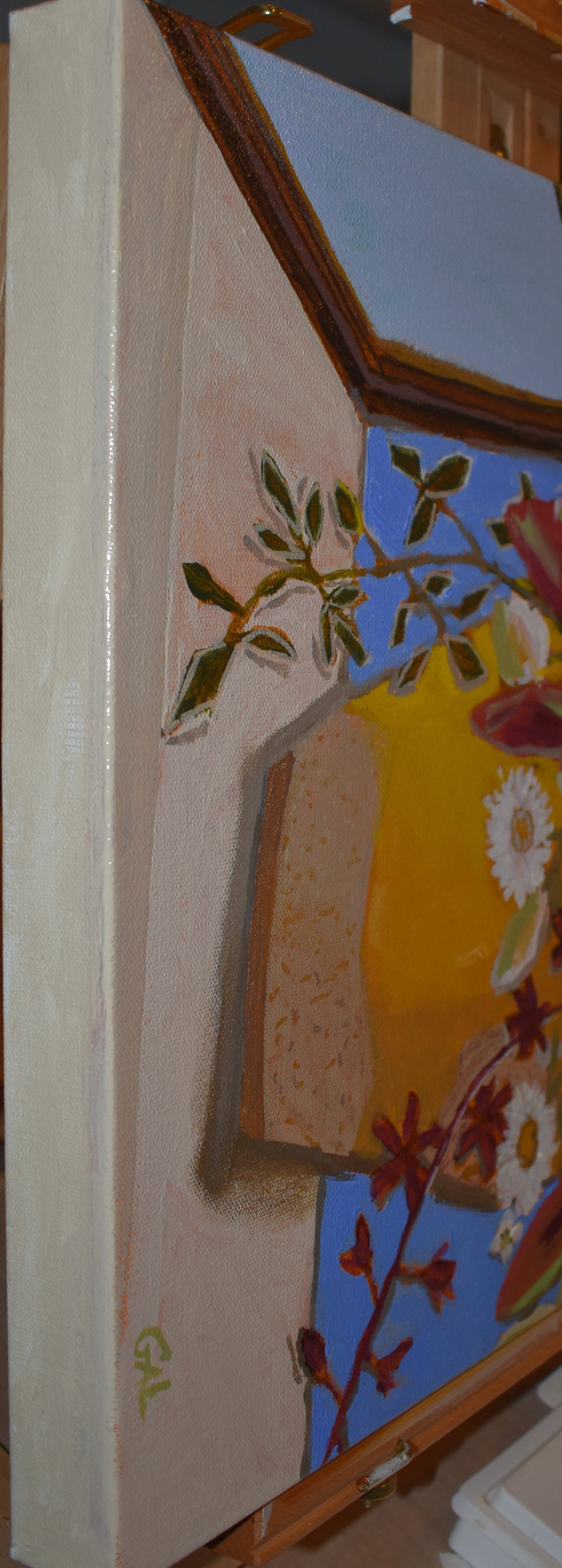 French Pot in Window an Original Painting by Lisa Godin