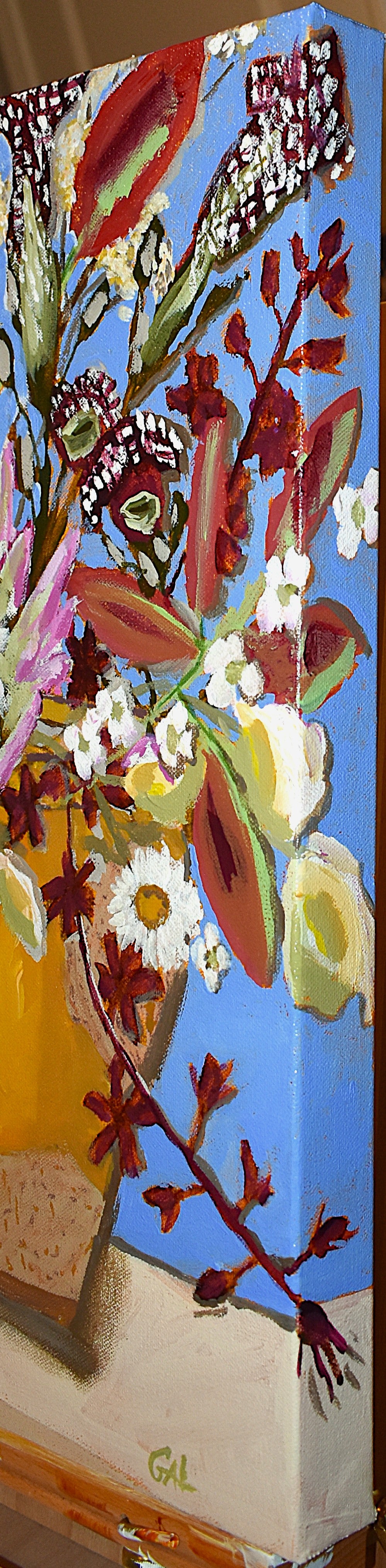 French Pot in Window an Original Painting by Lisa Godin