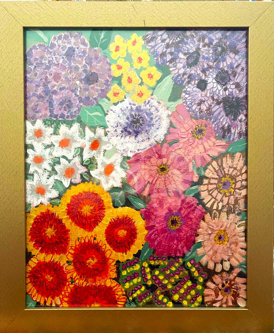 Garden Blanket - Original acrylic painting by Lisa Godin