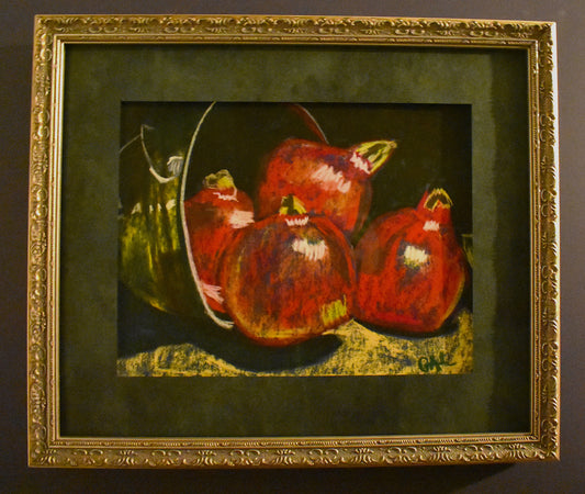Gathering Pomegranates an Original Painting by Lisa Godin