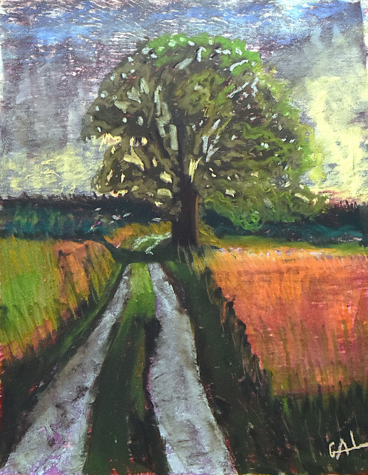 Glowing fields an Original Painting by Lisa Godin