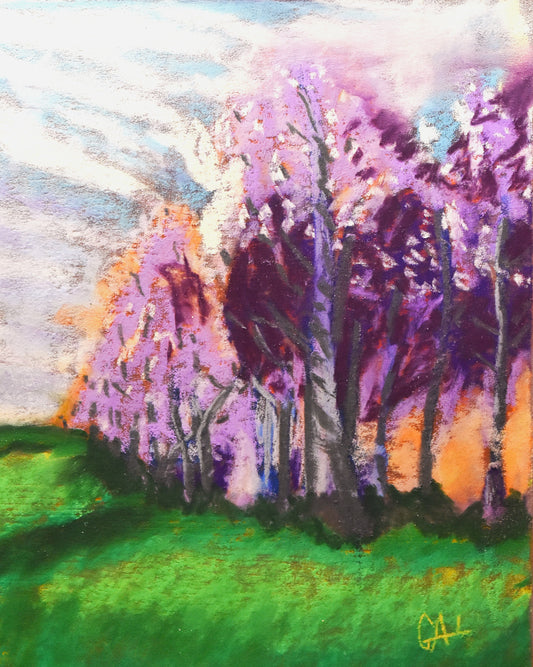 Golden Hour Glow an Original Painting by Lisa Godin