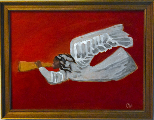 Hark the Herald Angel an Original Painting by Lisa Godin