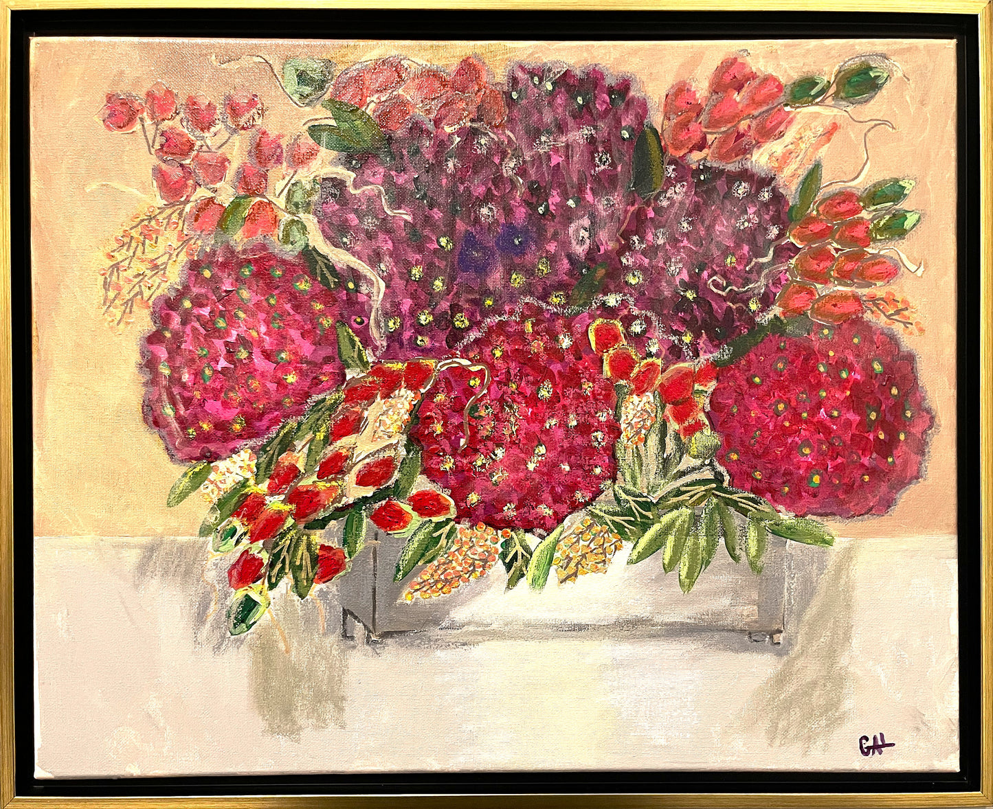 Holiday Hydrangaes an Original Painting by Lisa Godin
