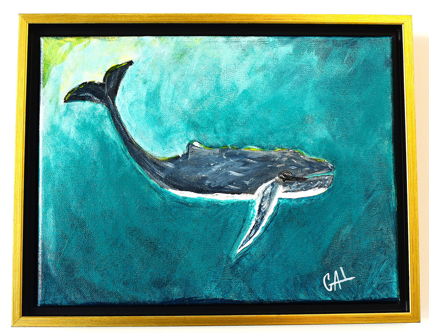 Humpback Whale - Original mixed media painting by Lisa Godin