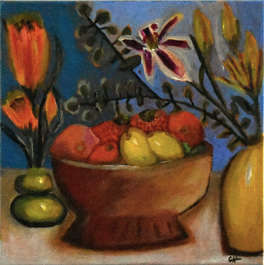 Kitchen Fruit Bowl an Original Painting by Lisa Godin