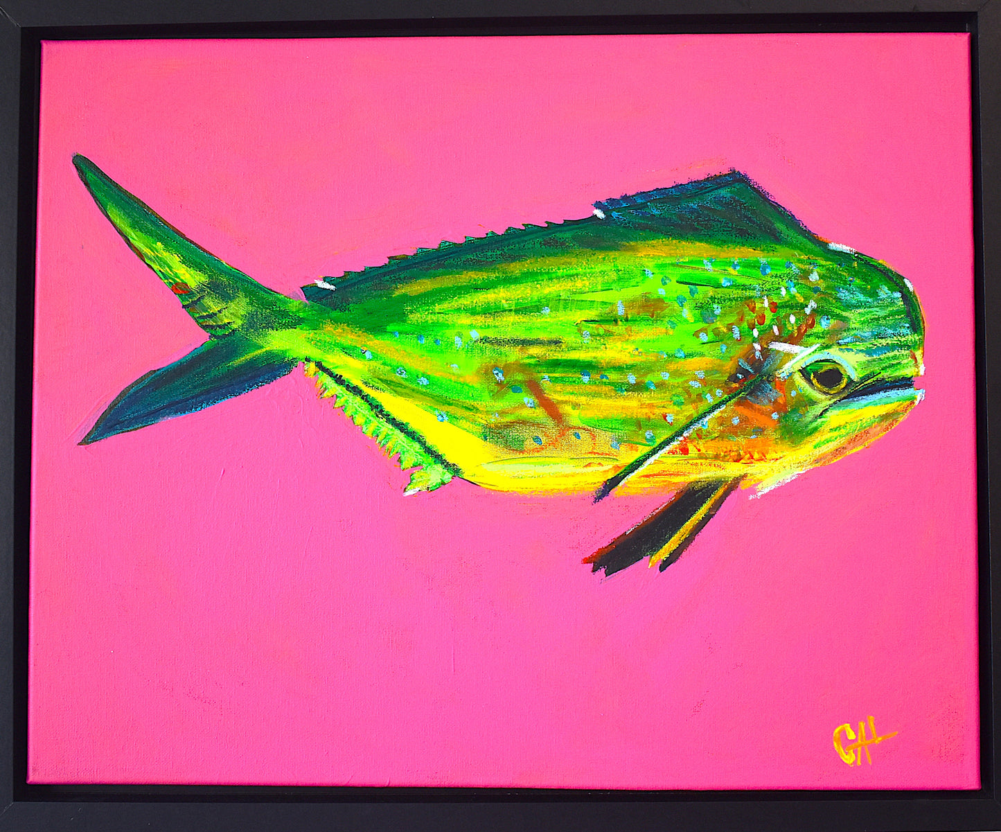 Colorful Mahi Mah - Original Acrylic Painting by Lisa Godin