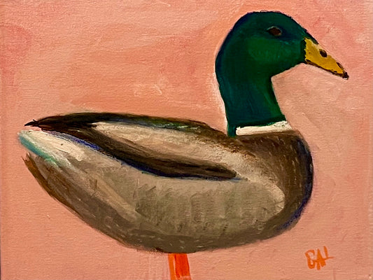 Mallard - Original mixed media painting by Lisa Godin