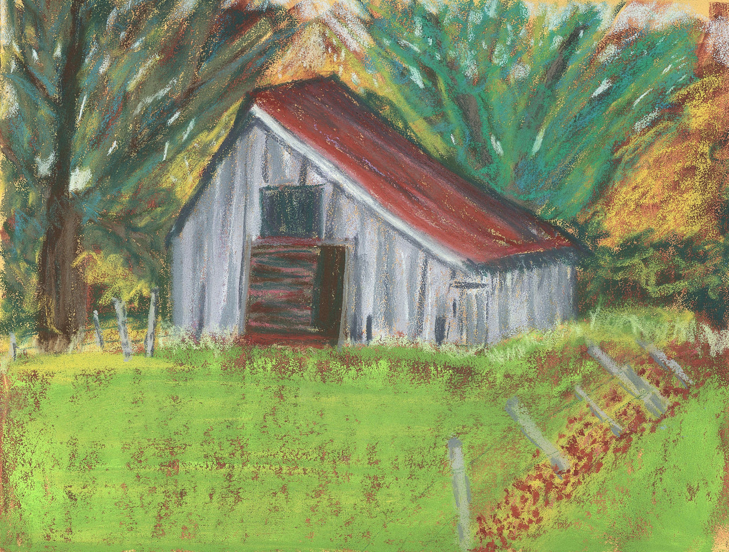 Old Farm an Original Painting by Lisa Godin