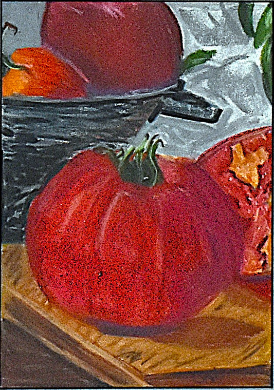 Tomato Basket an Original Painting by Lisa Godin