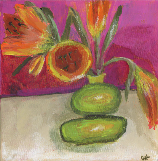 Orange Tulips an Original Painting by Lisa Godin