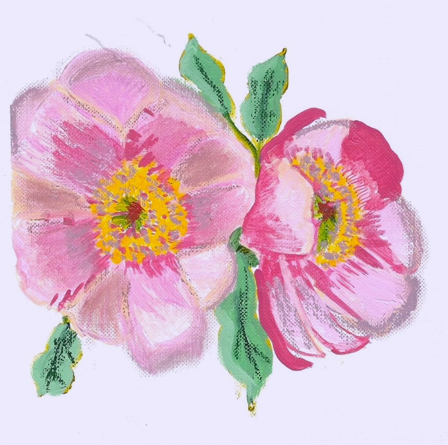 Peonies - Original Acrylic Painting by Lisa Godin