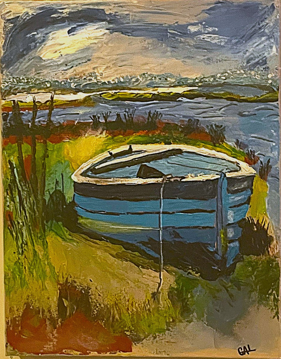 Pulled on Shore an Original Painting by Lisa Godin