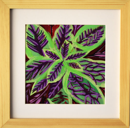 Purple Coleus - Original Acrylic Painting by Lisa Godin