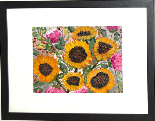 Rooted Farm Sunflowers an Original Painting by Lisa Godin
