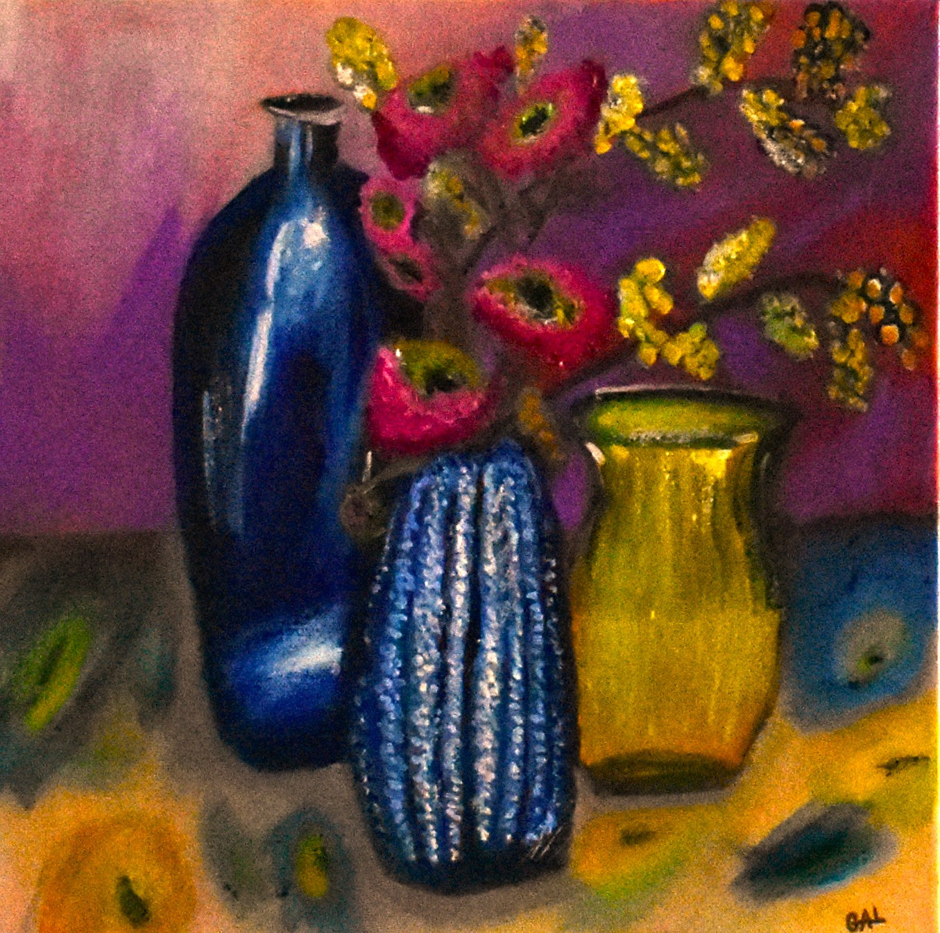 Spring Ranunculus an Original Painting by Lisa Godin