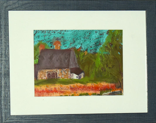 Stone House in the Woods an Original Painting by Lisa Godin