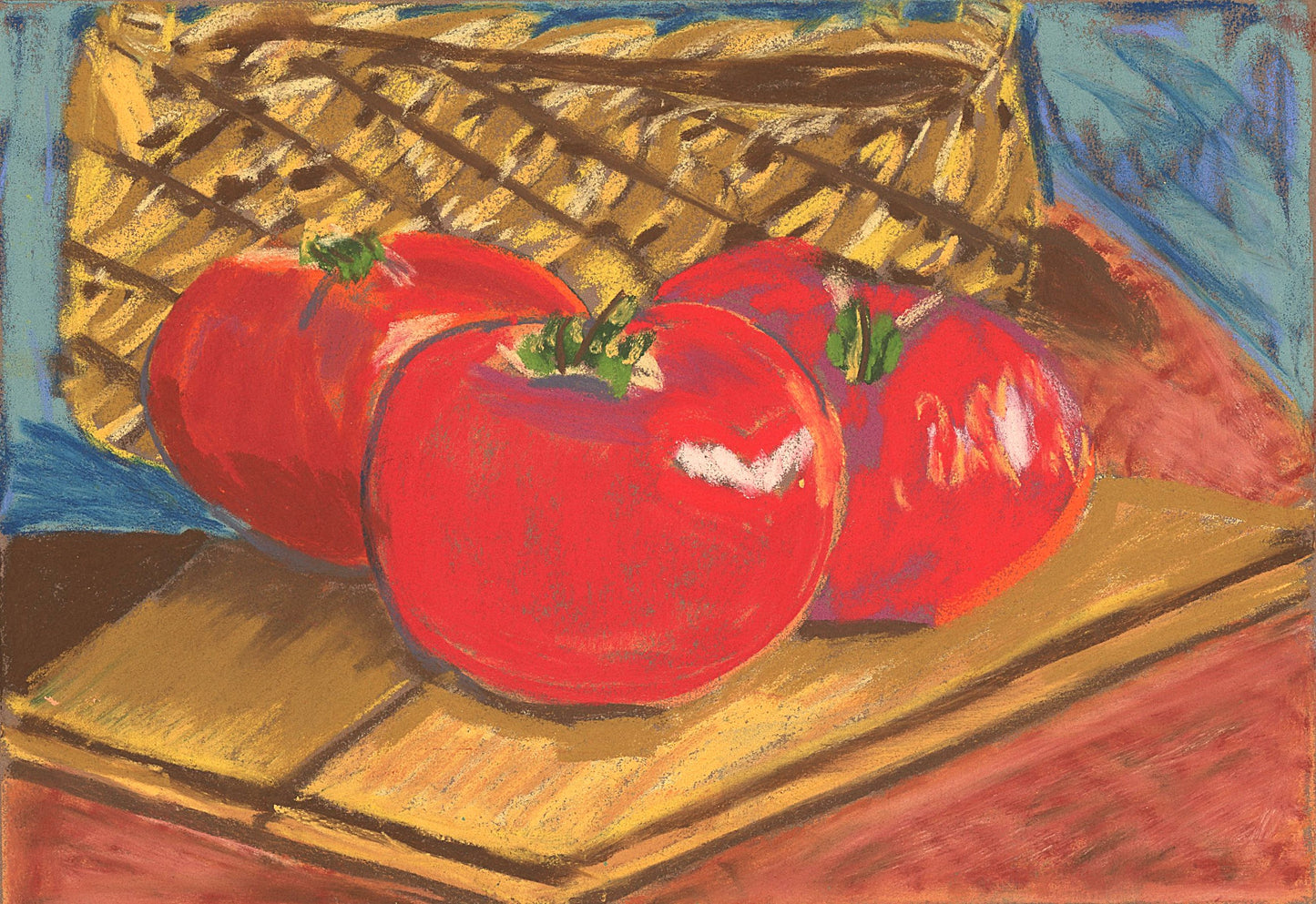 Tomato Basket an Original Painting by Lisa Godin