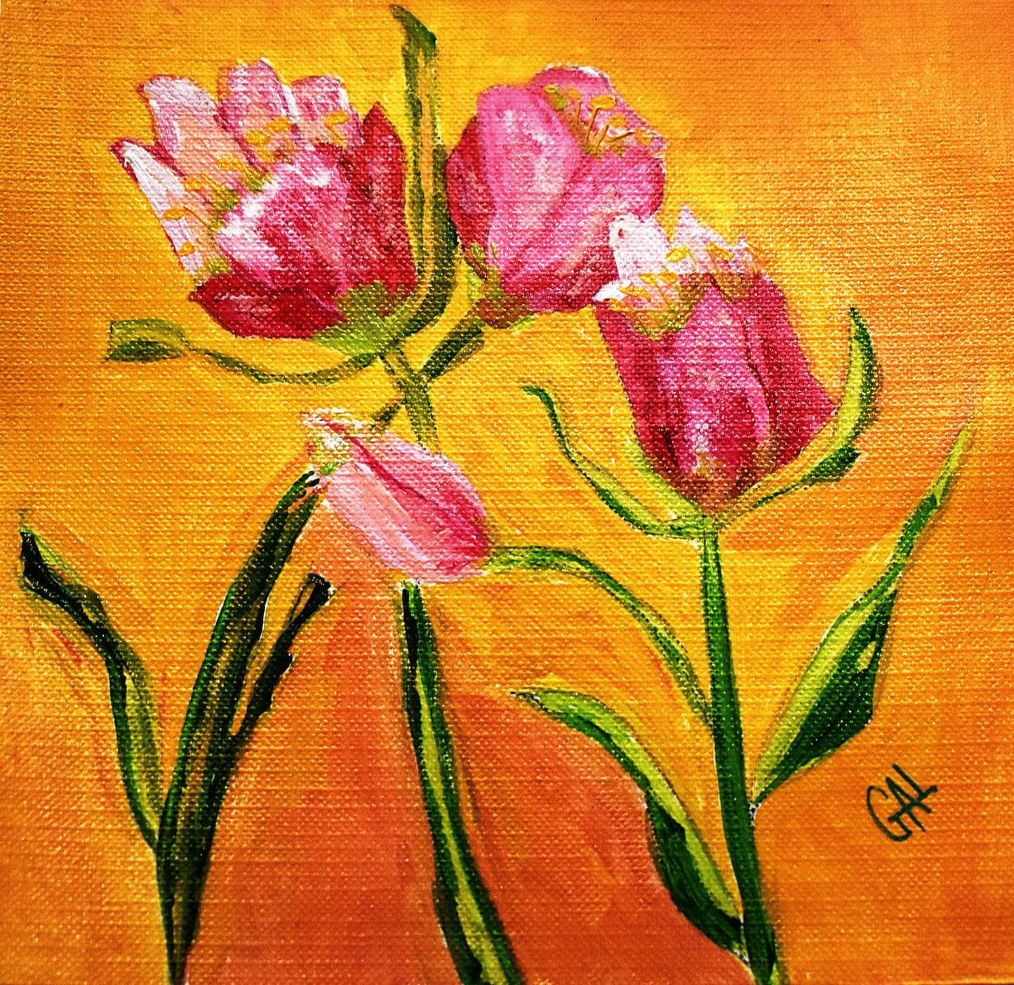 Tulips - Original Acrylic Painting by Lisa Godin