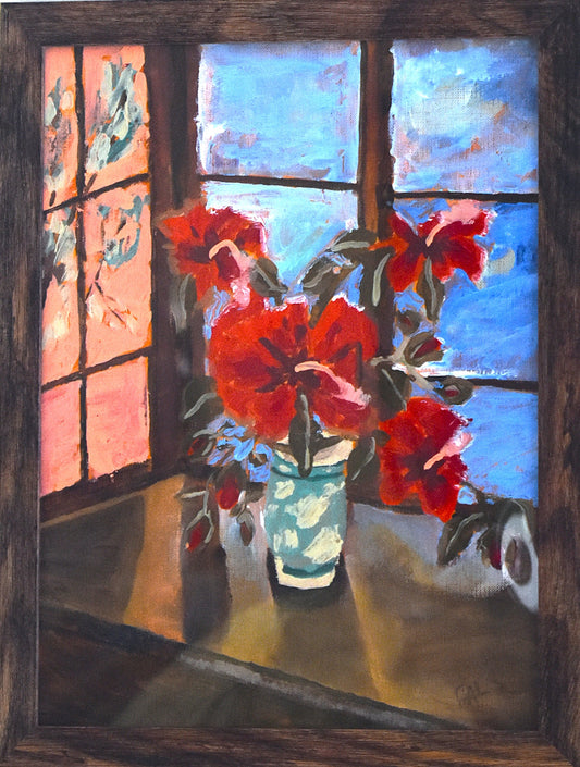 Watermelon Hibiscus an Original Painting by Lisa Godin