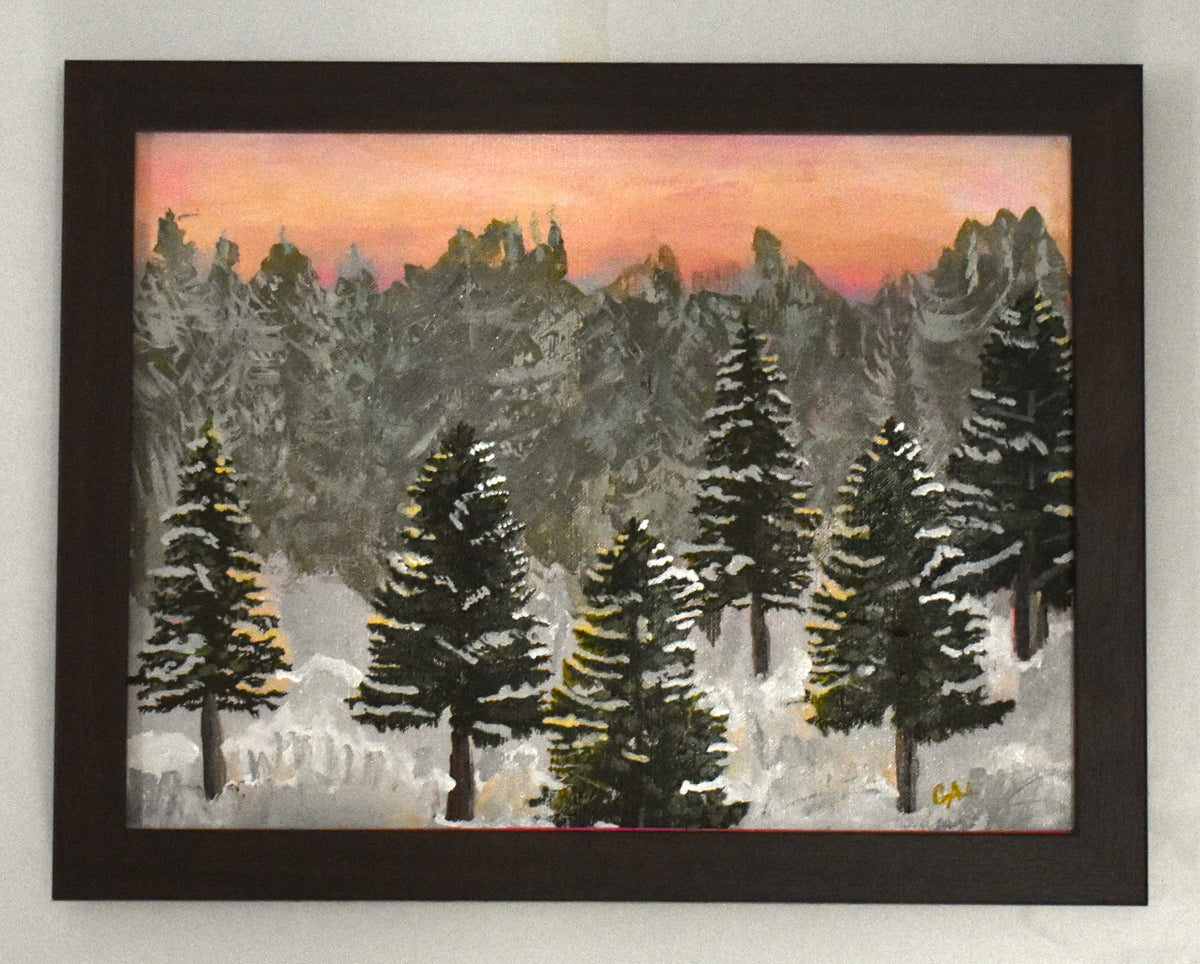 Winter Forest an Original Painting by Lisa Godin