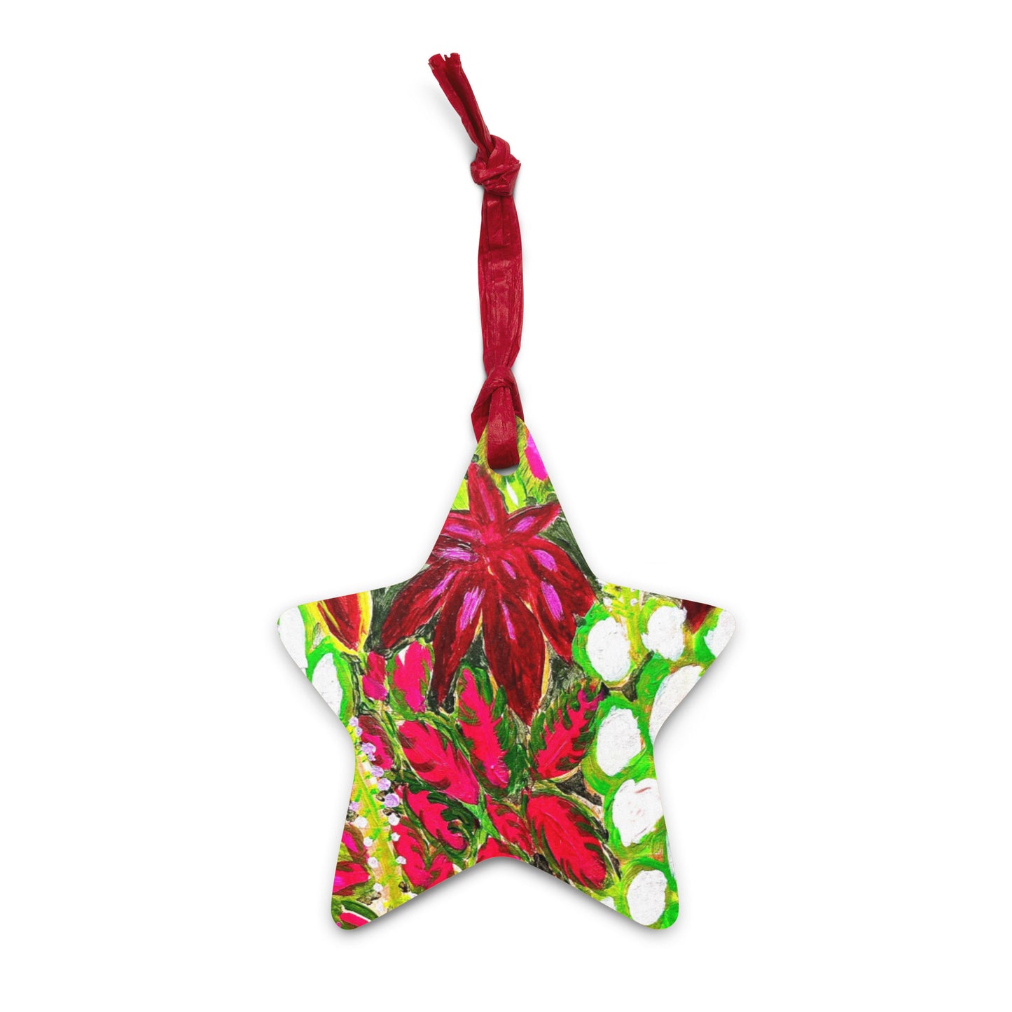 Coleus Pattern 2 Sided Wooden ornaments