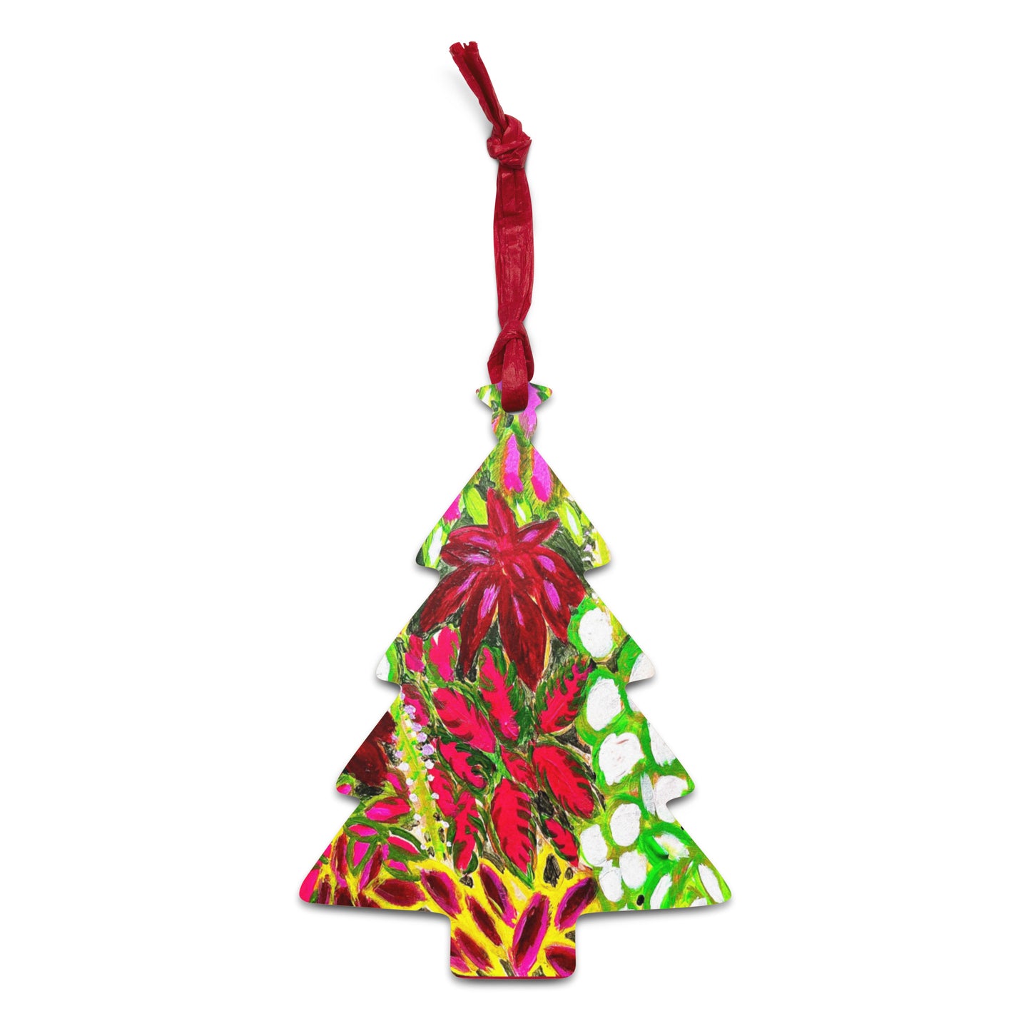 Coleus Pattern 2 Sided Wooden ornaments